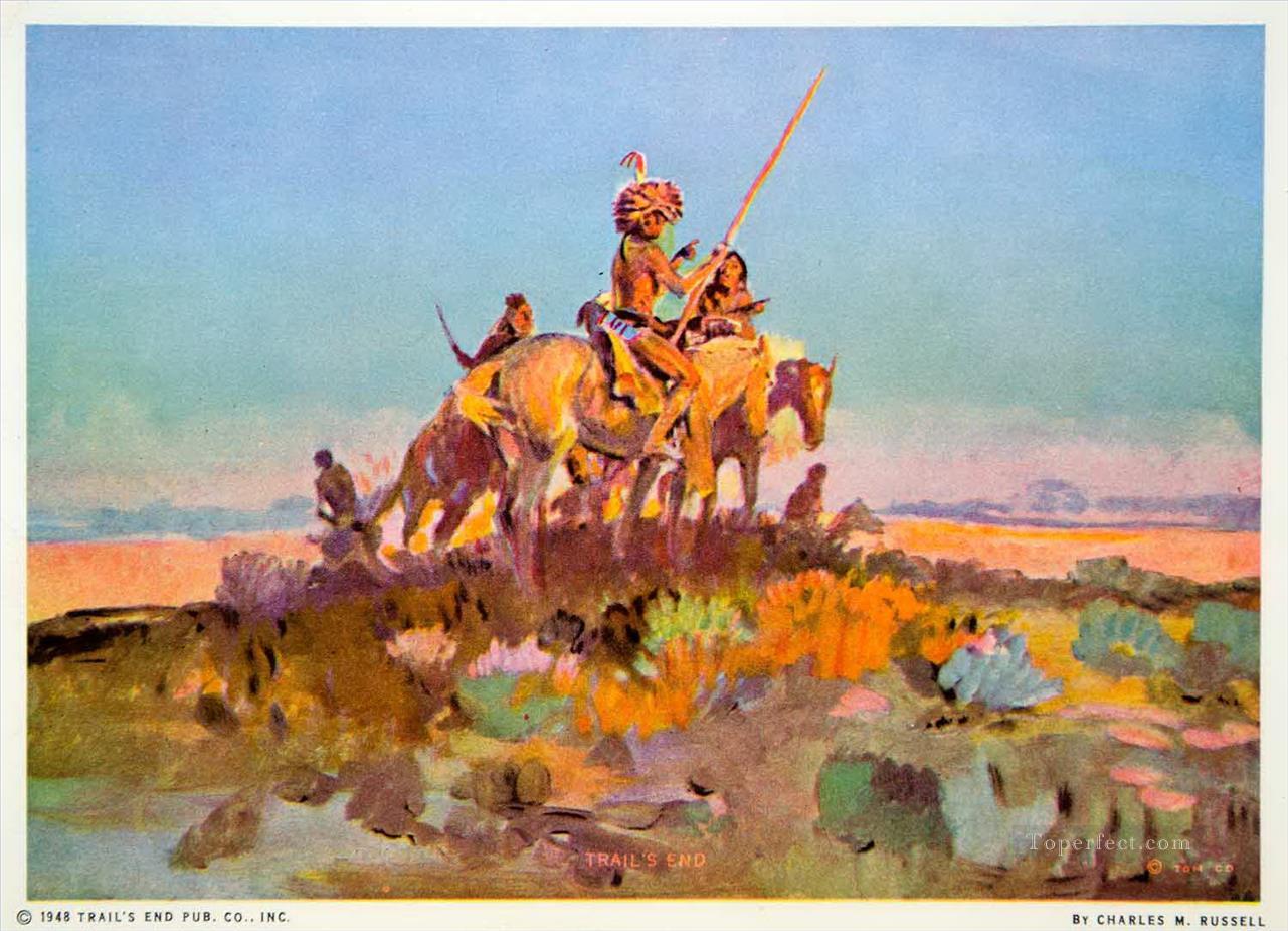 Art occidental américain Indiens 84 Peintures à l'huile